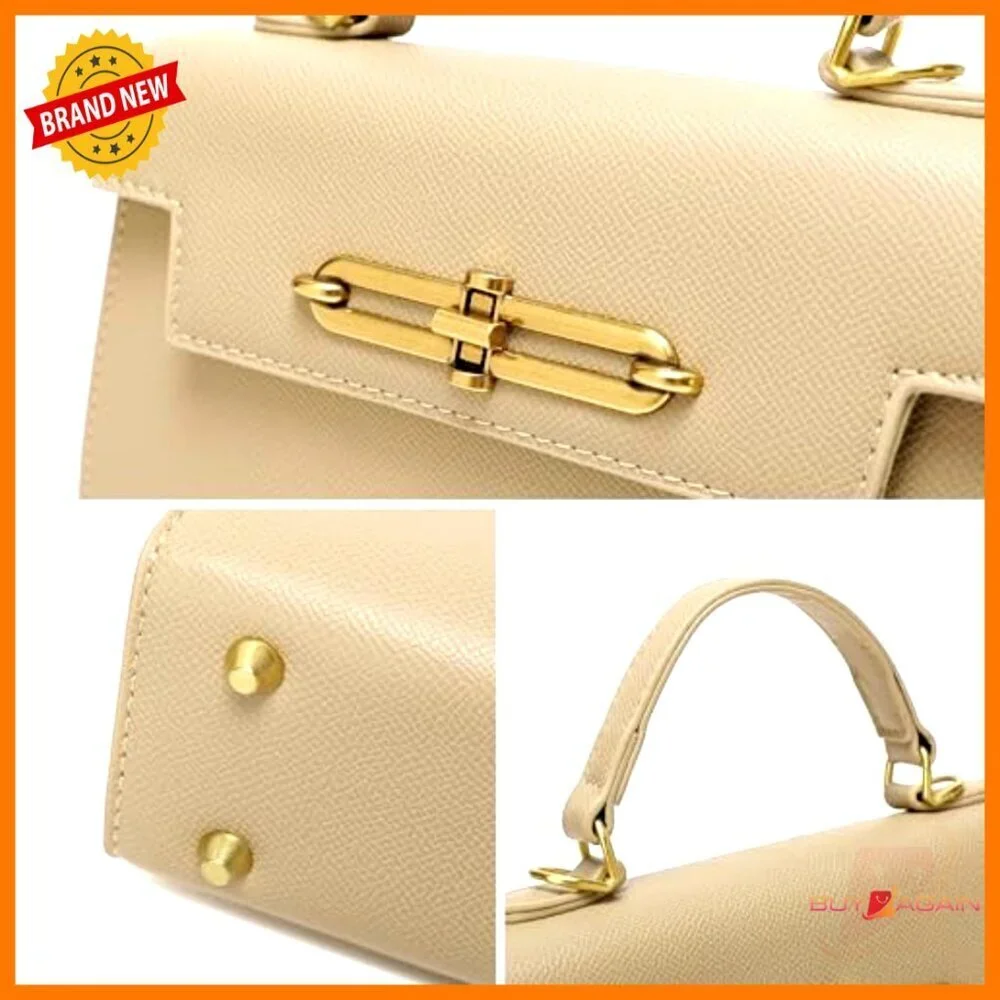 Mini Top Handle Crossbody Satchel Handbag, Faux Leather, Adjustable Strap
